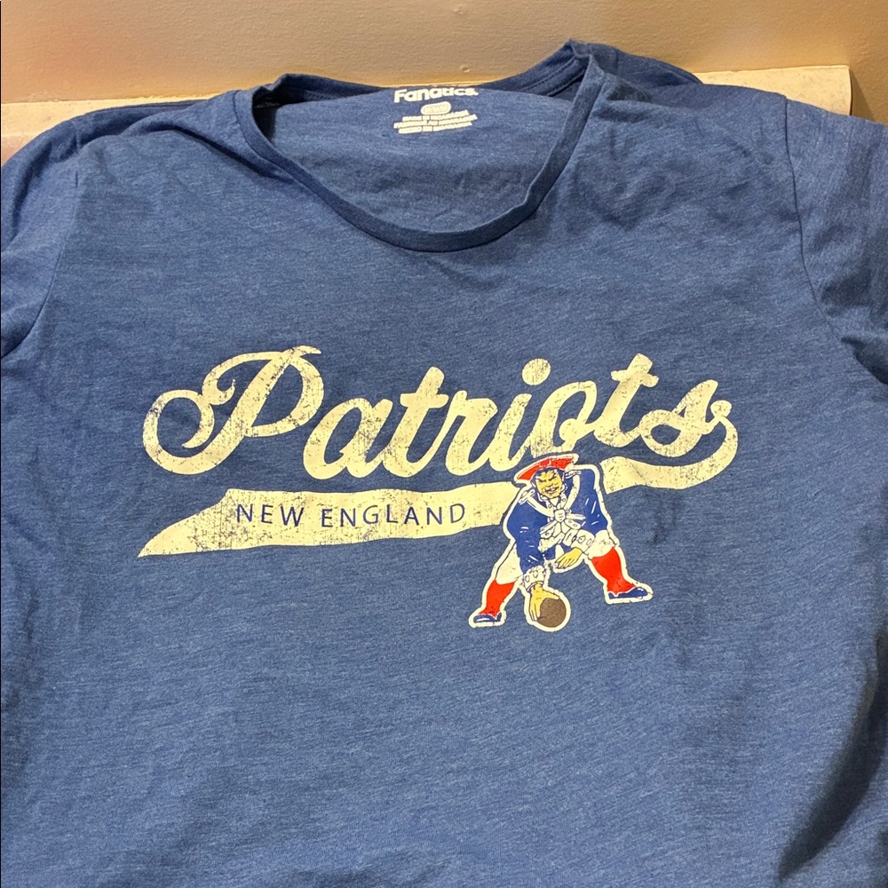 Fanatics Patriots Blue Graphic Tee